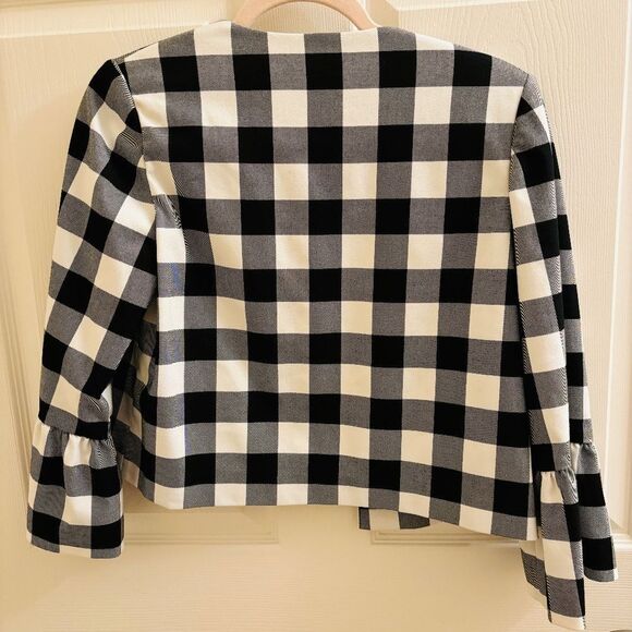 Elegant Black and White Checkered Formal Jacket - Simply Chic! 🖤⚪ - Picture 2 of 4